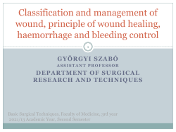 Classification and management of wound, principle of wound