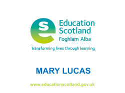 National qualifications support from Education Scotland (Powerpoint