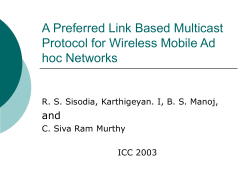 A Preferred Link Based Multicast Protocol for Wireless Mobile Ad