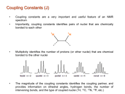 Chapter 3: Coupling Constants