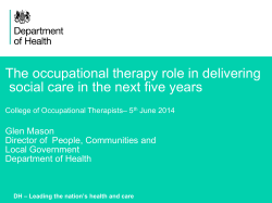 Care Act 2014 – implications for Occupational Therapy