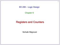 EE208 Chapter 6 - Registers and Counters