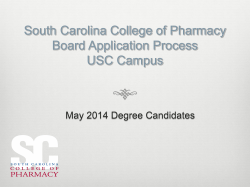 Applications - South Carolina College of Pharmacy
