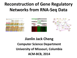 Reconstruction of Gene Regulatory Networks from RNA