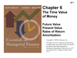 CHAPTER 6 Time Value of Money