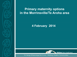 Morrinsville and Te Aroha presentation