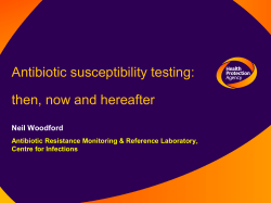 Susceptibility testing: then, now and hereafter