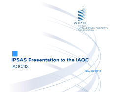 IPSAS Presentation to the IAOC