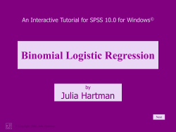 SPSS Binomial Logistic Regression Tutorial