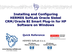 Installation, Configuration and Licensing slides for