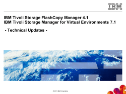 FlashCopy Manager - Tivoli User Community