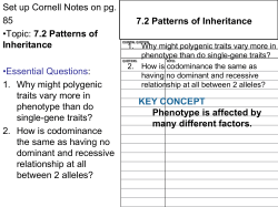 7.2 Complex Patterns of Inheritance