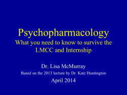 Psychopharmacology ms4 april 2014