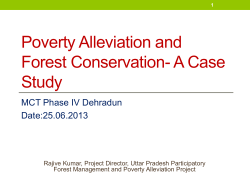 Poverty Alleviation and Forest Conservation