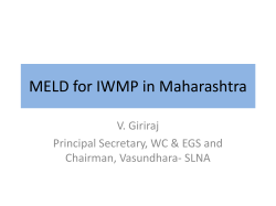 MELD for IWMP in Maharashtra - Department of Land Resources