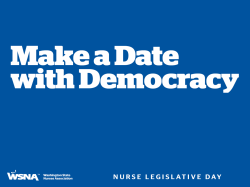 Legislative Priorities - The Washington State Nurses Association