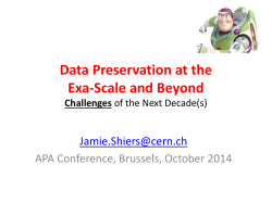 Data Preservation at the Exa-Scale and Beyond Challenges of the