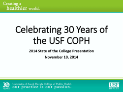 Celebrating 30 Years of the USF COPH