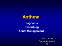 Adult Asthma - NHS Lothian Respiratory Managed Clinical Network
