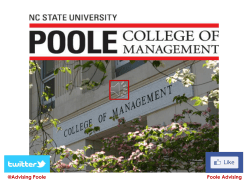 Poole College of Management On-line CODA Information Session