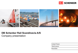 1. European Management Meeting DB Schenker Rail