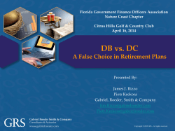 DB vs. DC - A False Choice in Retirement Plans