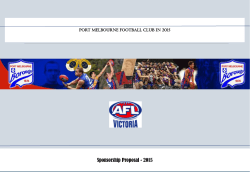 Title Verdana 20pt - Port Melbourne Football Club