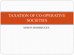 Taxation of Cooperative Societies