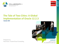 CON2549_Kirch-OOW TALE TWO CITIES _08August2014.ppt