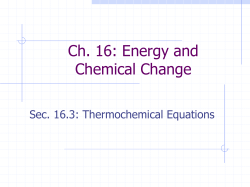 thermochemical equation - Midland Park School District