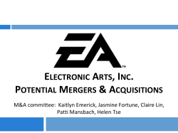 Electronic Arts, Inc. Potential Mergers