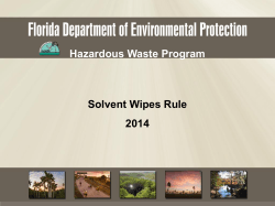 Solvent Wipes Rule