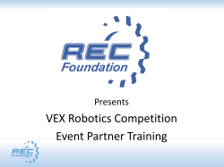 VEX Robotics Competition Event Partner Training
