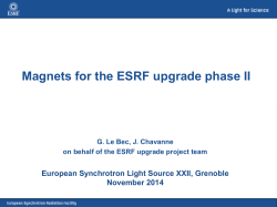 Magnets for the ESRF Upgrade