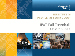 IPaT Fall Townhall 2014 Presentation