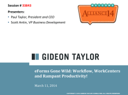 January 2014 - Gideon Taylor