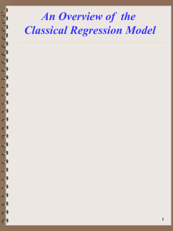 Our Classical Regression Model
