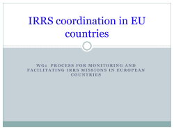 IRRS coordination in EU countries 2014 01 20
