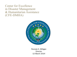 PACOM Disaster Response Lessons Trends 1991-2013