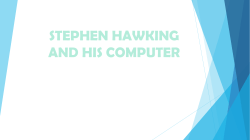 STEPHEN HAWKING AND HIS COMPUTER