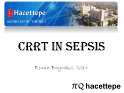 Sepsis and CRRT