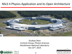 NSLS II Physics Application and its Open Architecture  - CEA-Irfu