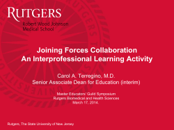 Joining Forces Collaboration: An Interprofessional Learning Activity