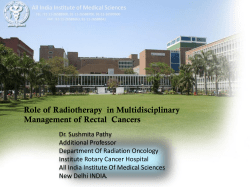 Role of Radiotherapy in Multidisciplinary Management of Rectal