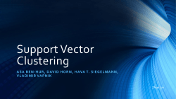 Support Vectors Clustering