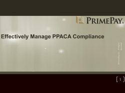 How to Manage PPACA Compliance