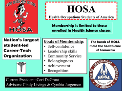 Why Join HOSA