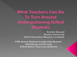 What Teachers Can Do To Turn Around Underachieving Gifted