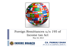 Foreign Remittances - 10 05 2014