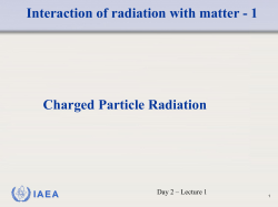 Rad. Interaction with Matter 1